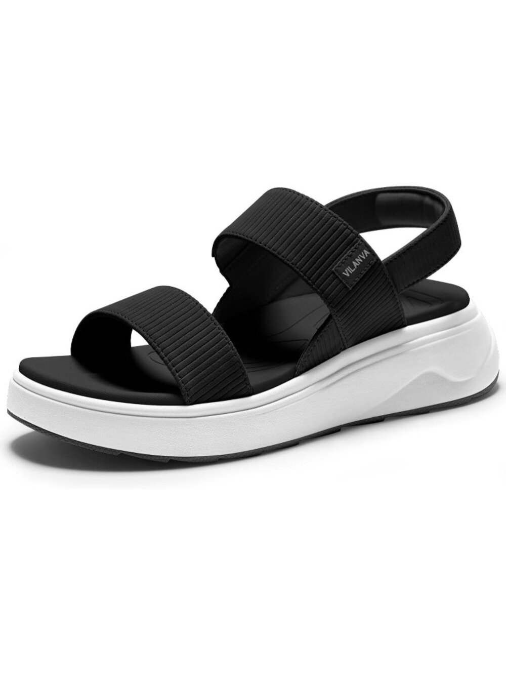 🆕Women's Black Platform Sandals with Arch Support for Relief Comfortable
